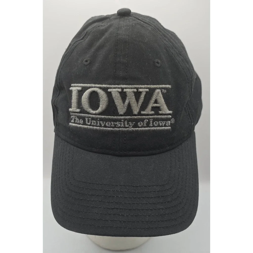 The Game University of Iowa Hawkeyes Black Baseball‎ Cap Strapback Hat NCAA